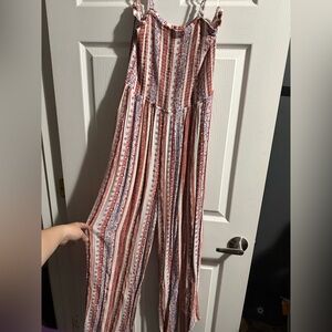 Striped Red and White Jumpsuit